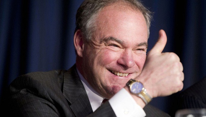 Le colistier de Hillary Clinton, Tim Kaine a voté
